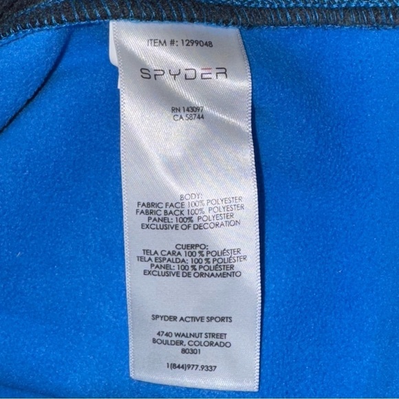 SPYDER Men’s Blue Outbound Half Zip Pullover Sweater Fleece Size Extra Large - Picture 10 of 10